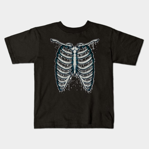 Ribcage Kids T-Shirt by FangZ